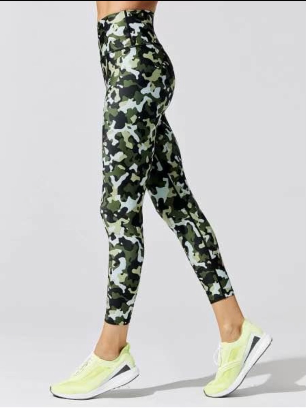 Carbon38 Leggings Camo Green High Rise New Size XS